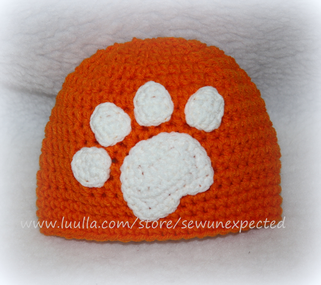 Crochet Tiger Paw Beanie